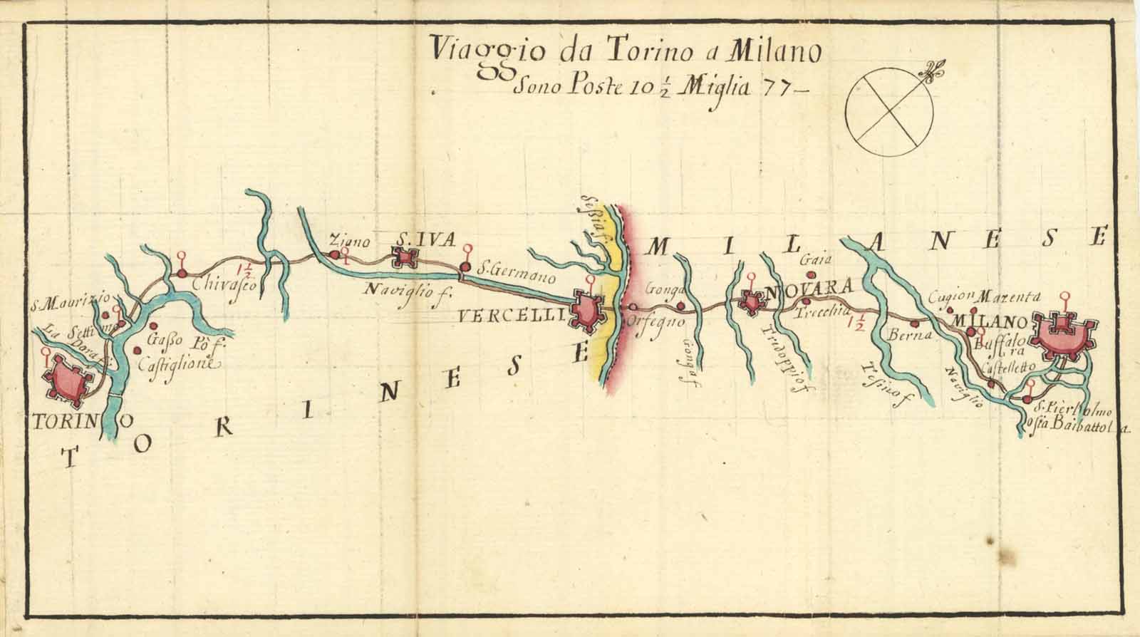 Viaggio da Torino a Milano Sono Poste 10 1/2 Miglia …