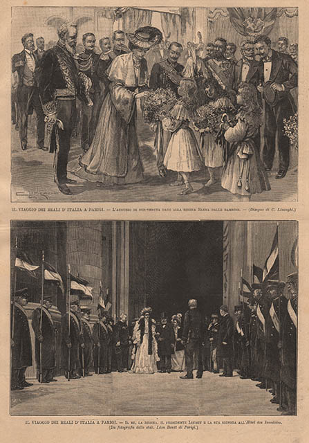 Viaggio dei reali d’Italia a Parigi - L’augurio di ben-venuta …