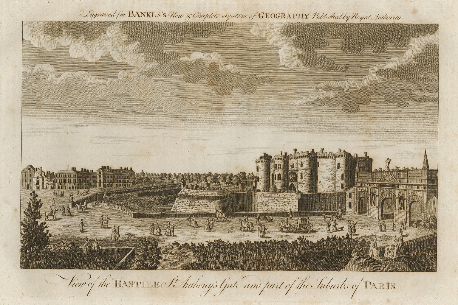 View of the Bastille St. Anthony's Gate and part of …