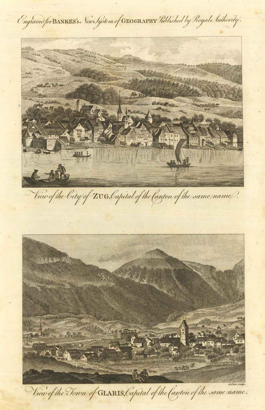 View of the city of Zug capital of the Canton …