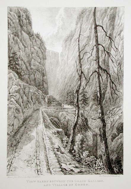 View taken between the Grand Gallery, and Village of Gondo