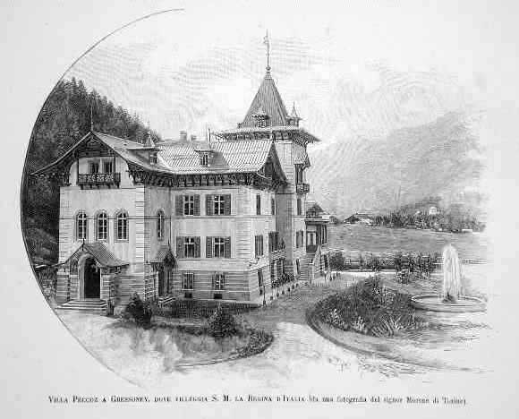 Villa Peccoz a Gressoney , dove villeggia S. M. la …