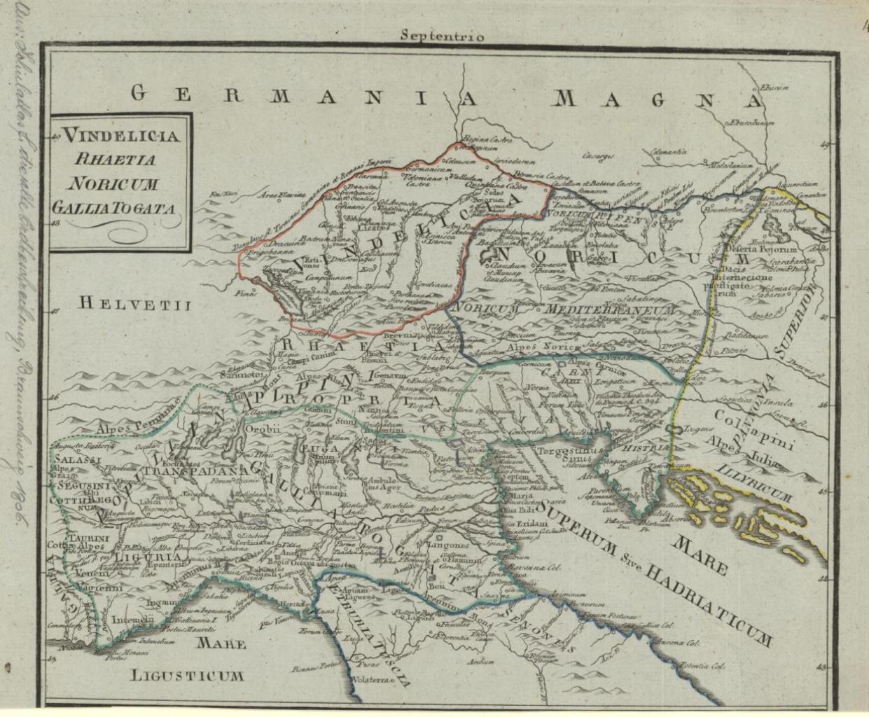 Vindelicia Rhaetia Noricum Gallia Togata