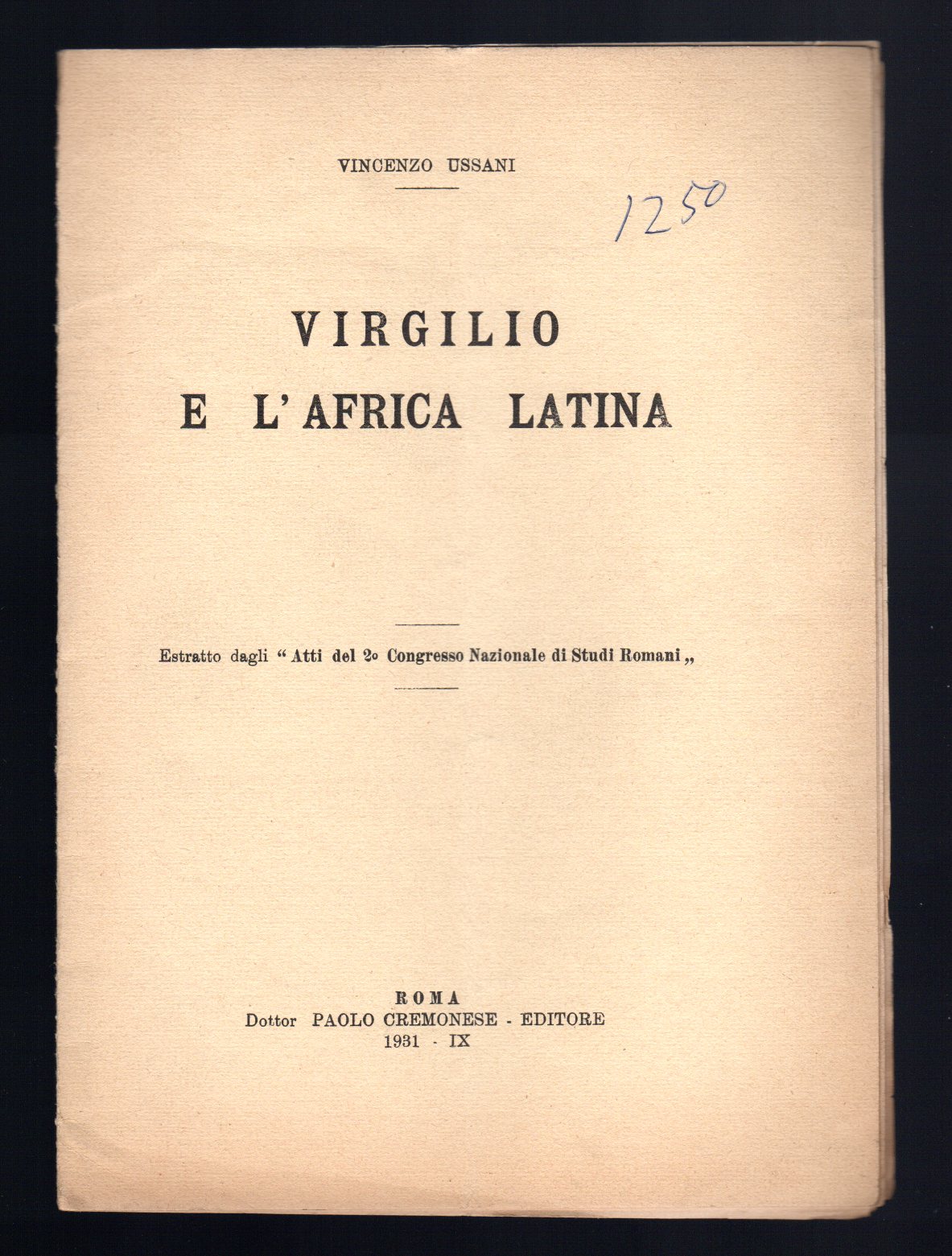 Virgilio e l'Africa latina