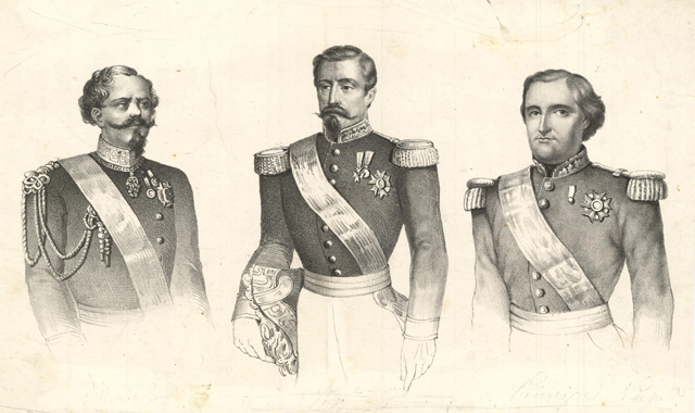 Vittorio Emanuele II - Napoleone III - Principe Napoleone Giuseppe