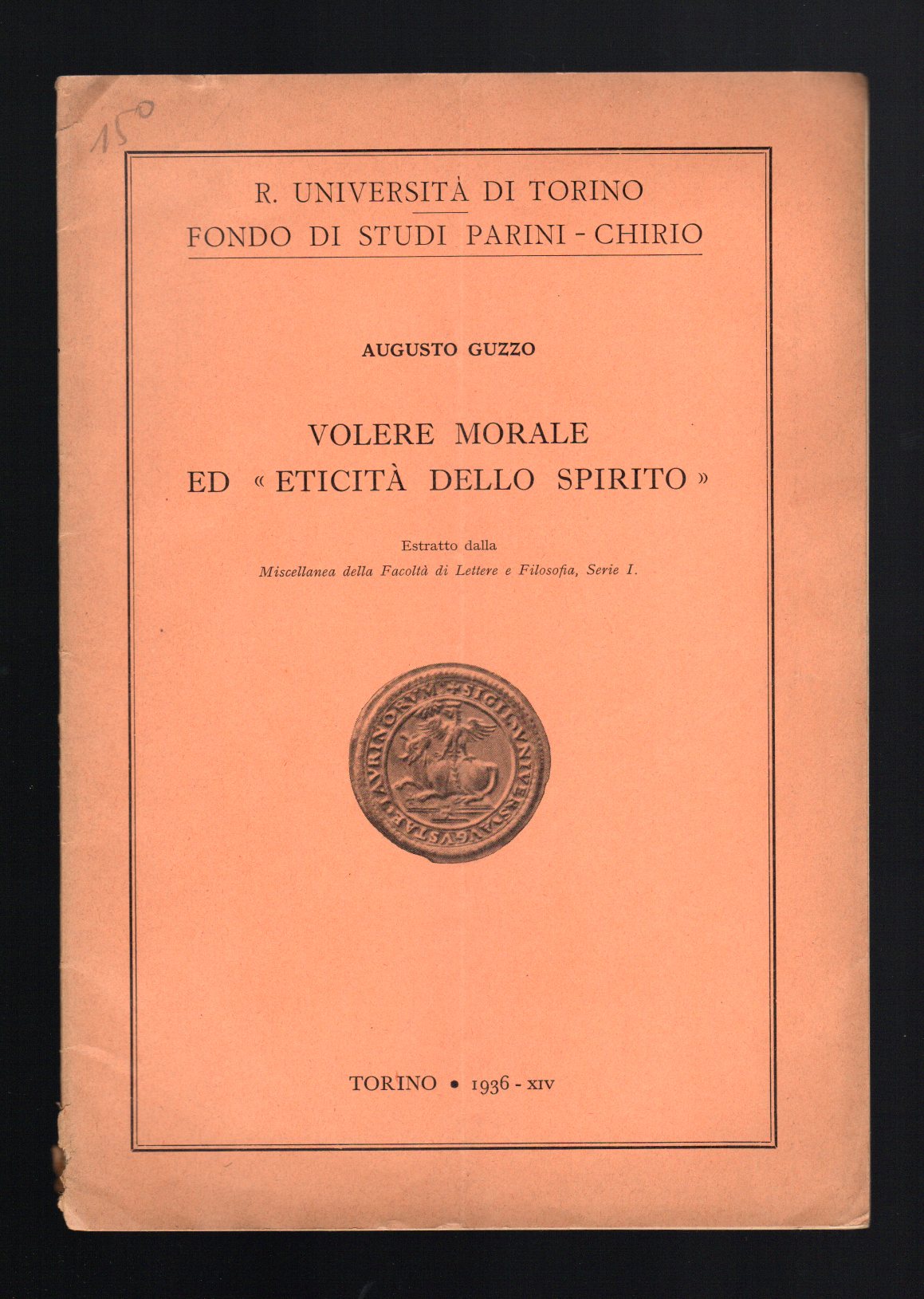 Volere morale ed "eticità dello Spirito"