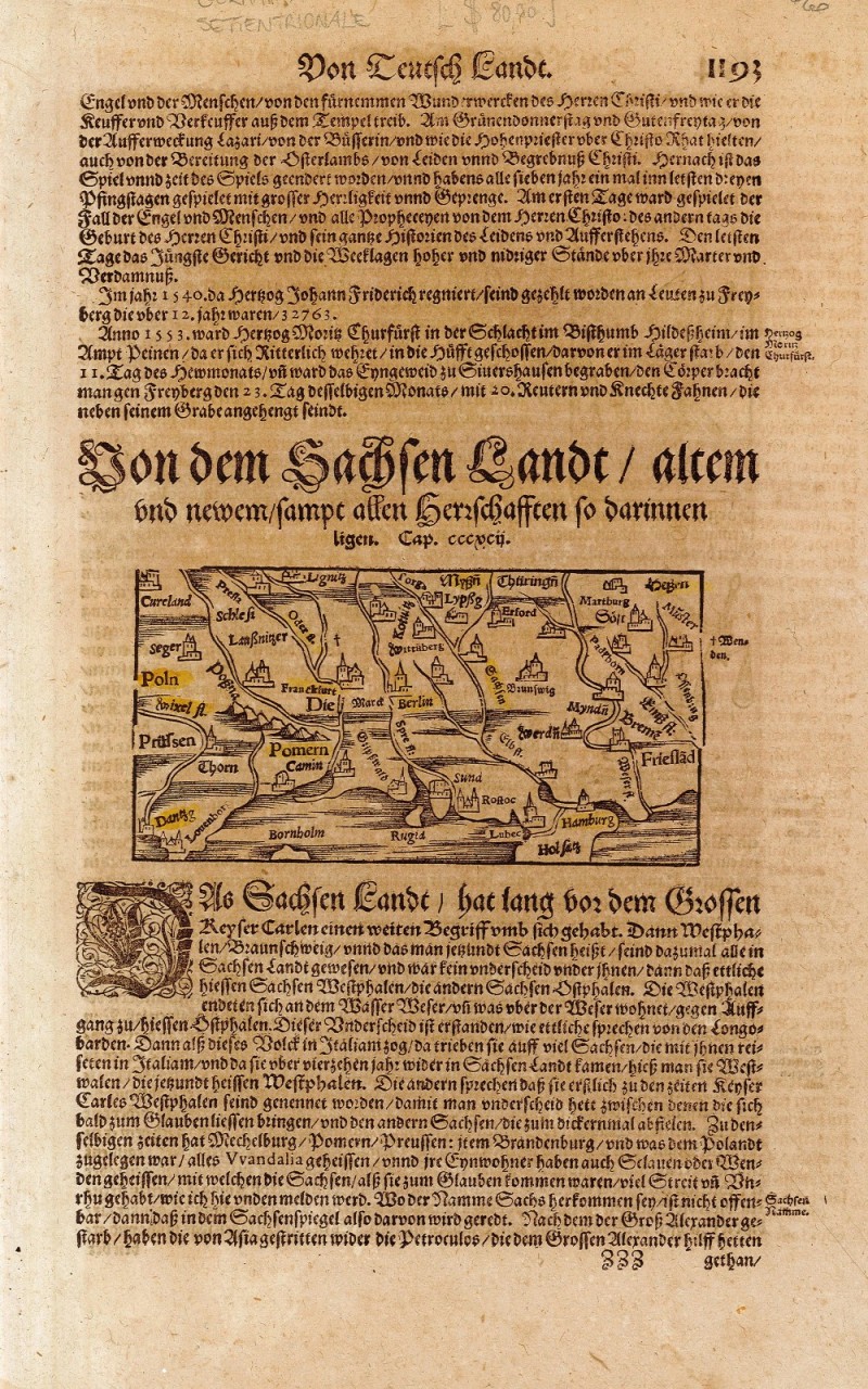 Von dem Sachsen Landt . sampt allen Herschafften so darinnen …
