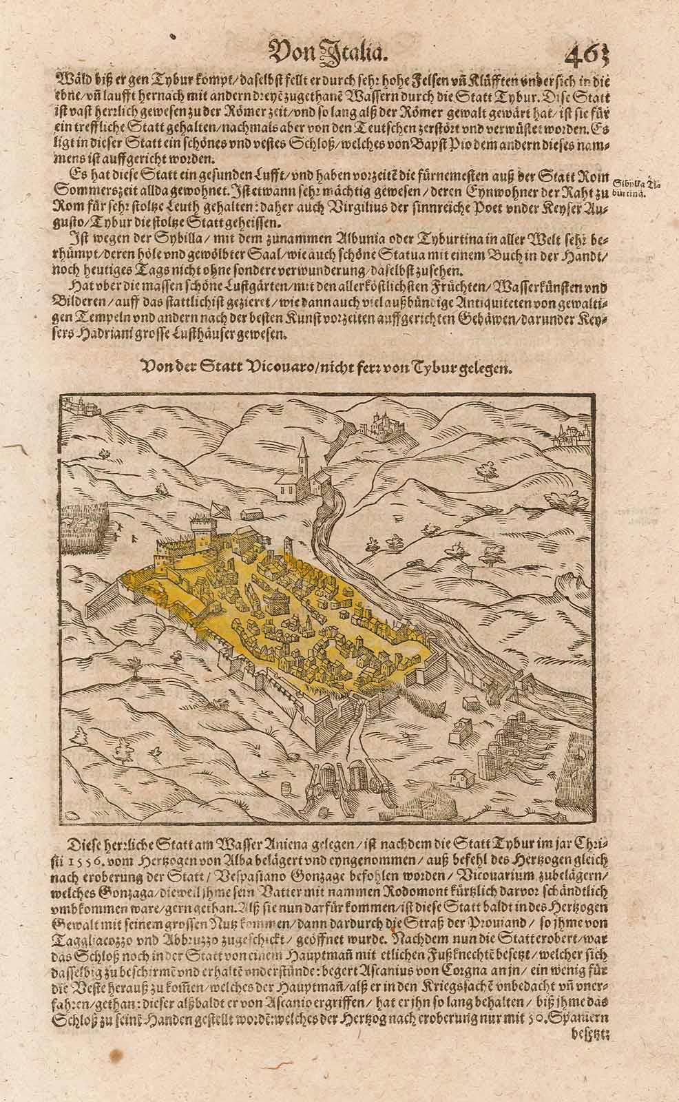 Von der Statt Vicovaro / nicht ferz von Tybur gelegen