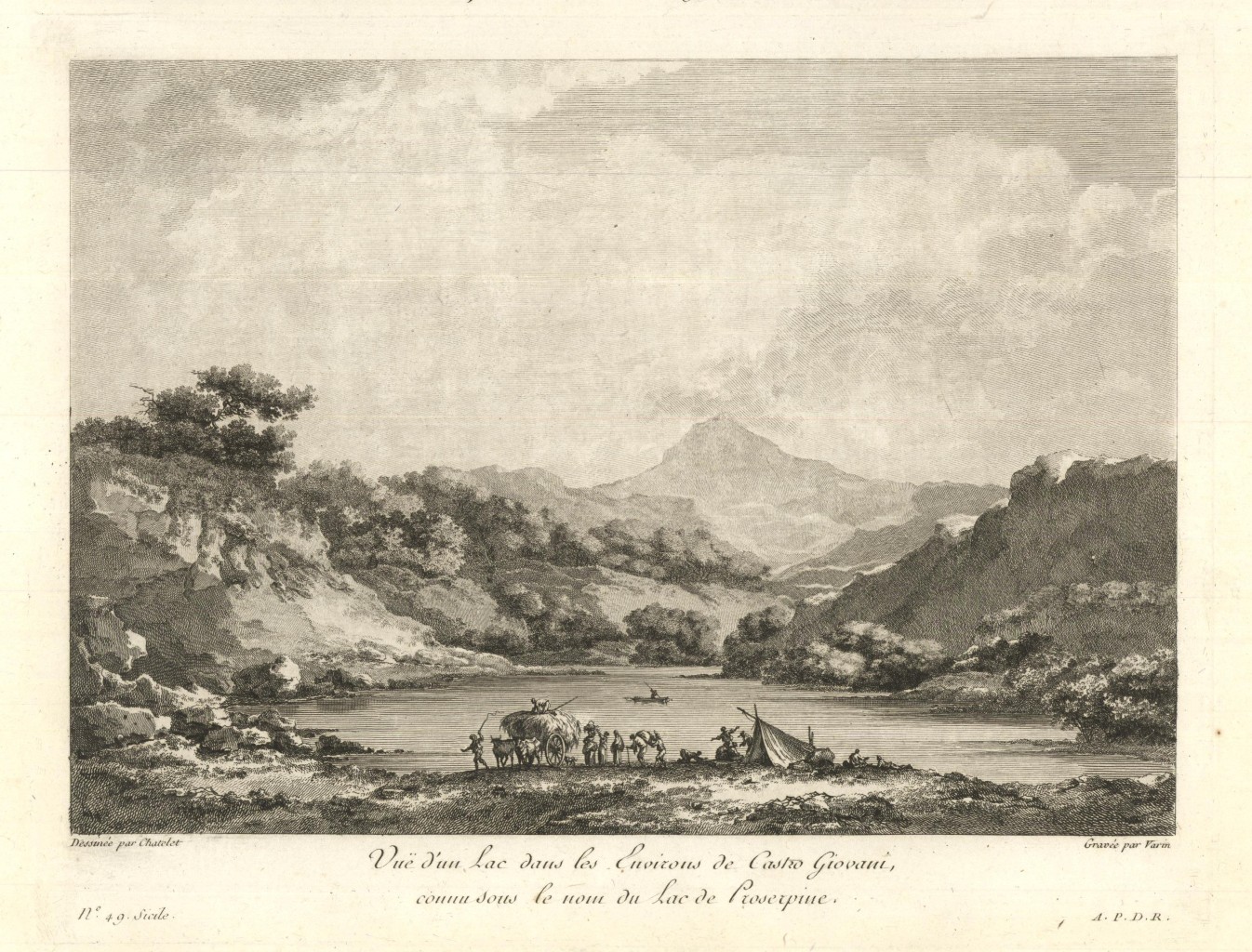 Vue d'un Lac dans les Environs de Castro Giovani connu …