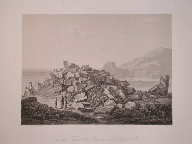 Vue d'un Temple de Selinunte au bord de la Mer