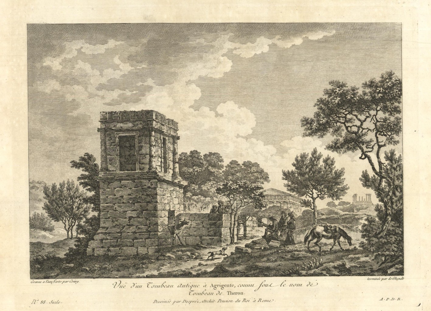 Vue d'un Tombeau antique a Agrigente connu sous le nom …