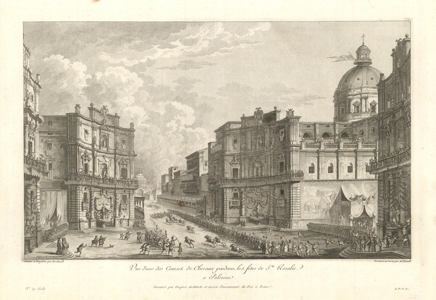 Vue d'une des Courses de Chevaux pendant les fètes de …