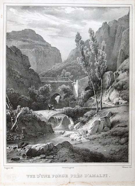 Vue d'une forge près d'Amalfi