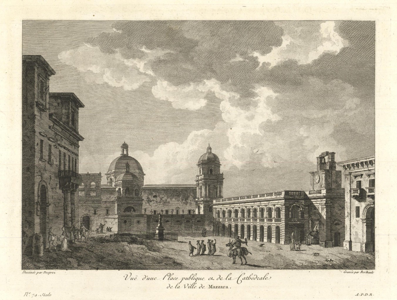 Vue d'une Place publique et de la Cathédrale de la …