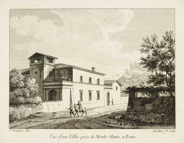 Vue d'une Villa, près de Monte-Mario a Rome