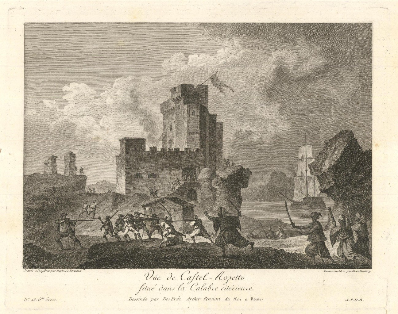 Vue de Castel-Rozetto / /situé dans la Calabre citérieure