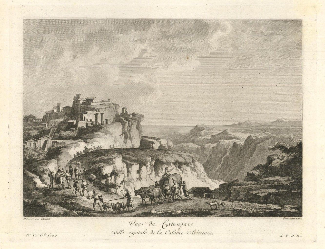 Vue de Catanzaro Ville capitale de la Calabre Ultérieure