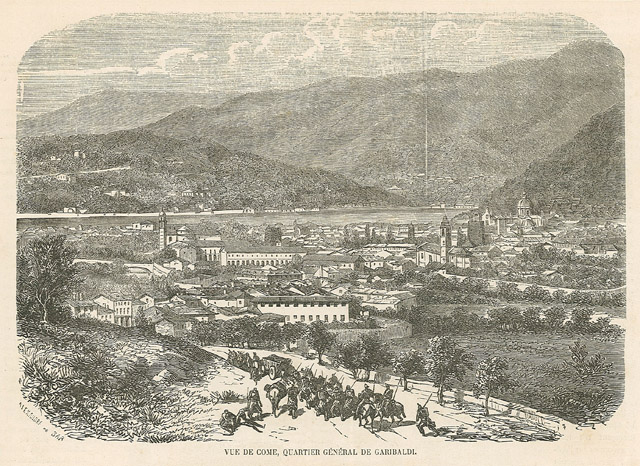 Vue de Come, quartier generale de Garibaldi