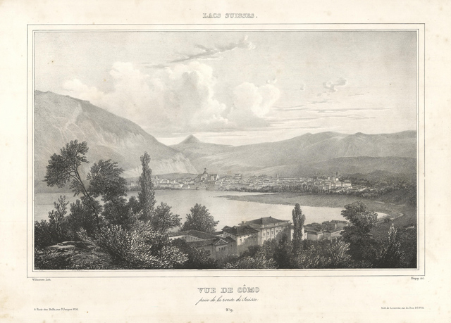 Vue de Como prise de la route de Suisse