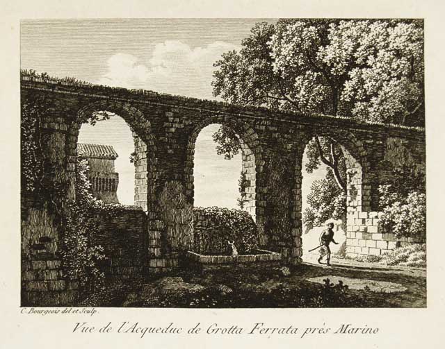 Vue de l'acqueduc de Grotta Ferrata près Marino