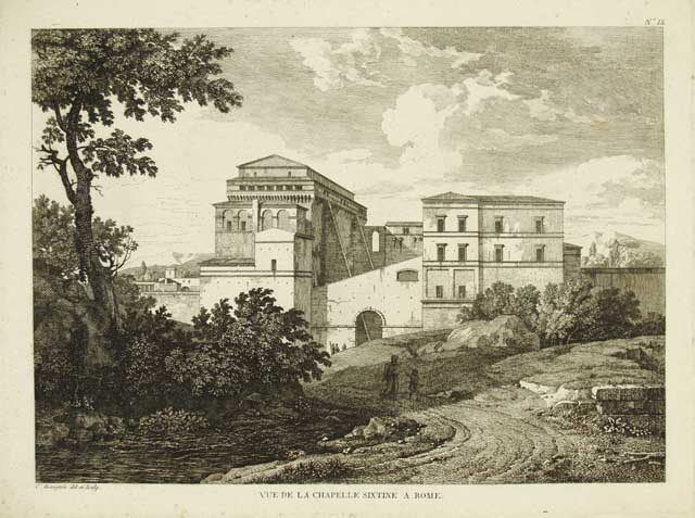 Vue de la Chapelle Sixtine a Rome