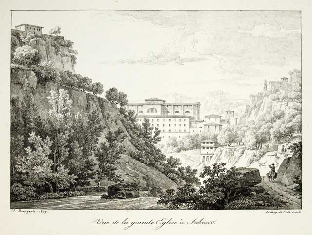 Vue de la grande Eglise à Subiaco