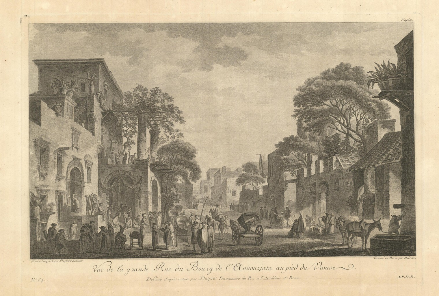 Vue de la grande Rue du Bourg de l'Annonziata au …