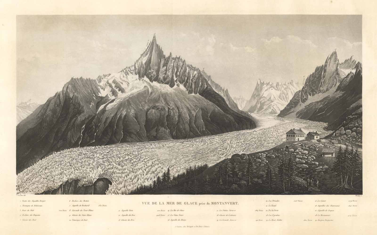 Vue de la Mer de Glace prise du Montanvert