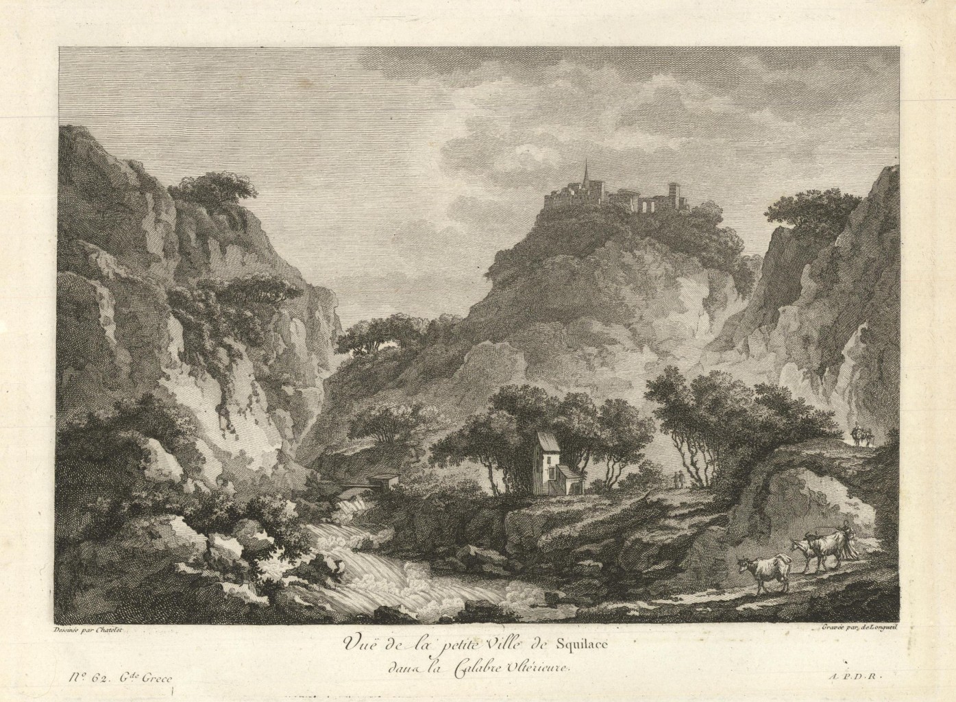 Vue de la petite ville de Squilace /dans la Calabre …