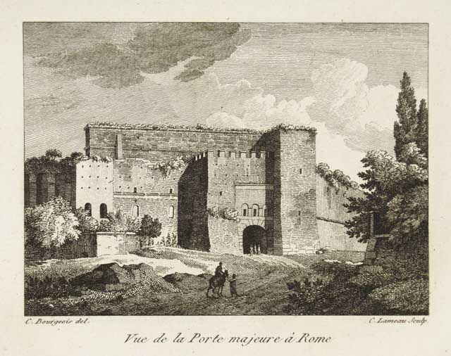 Vue de la Porte majeure à Rome