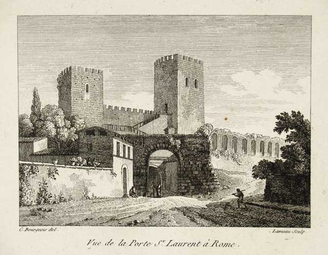 Vue de la Porte St. Laurent à Rome