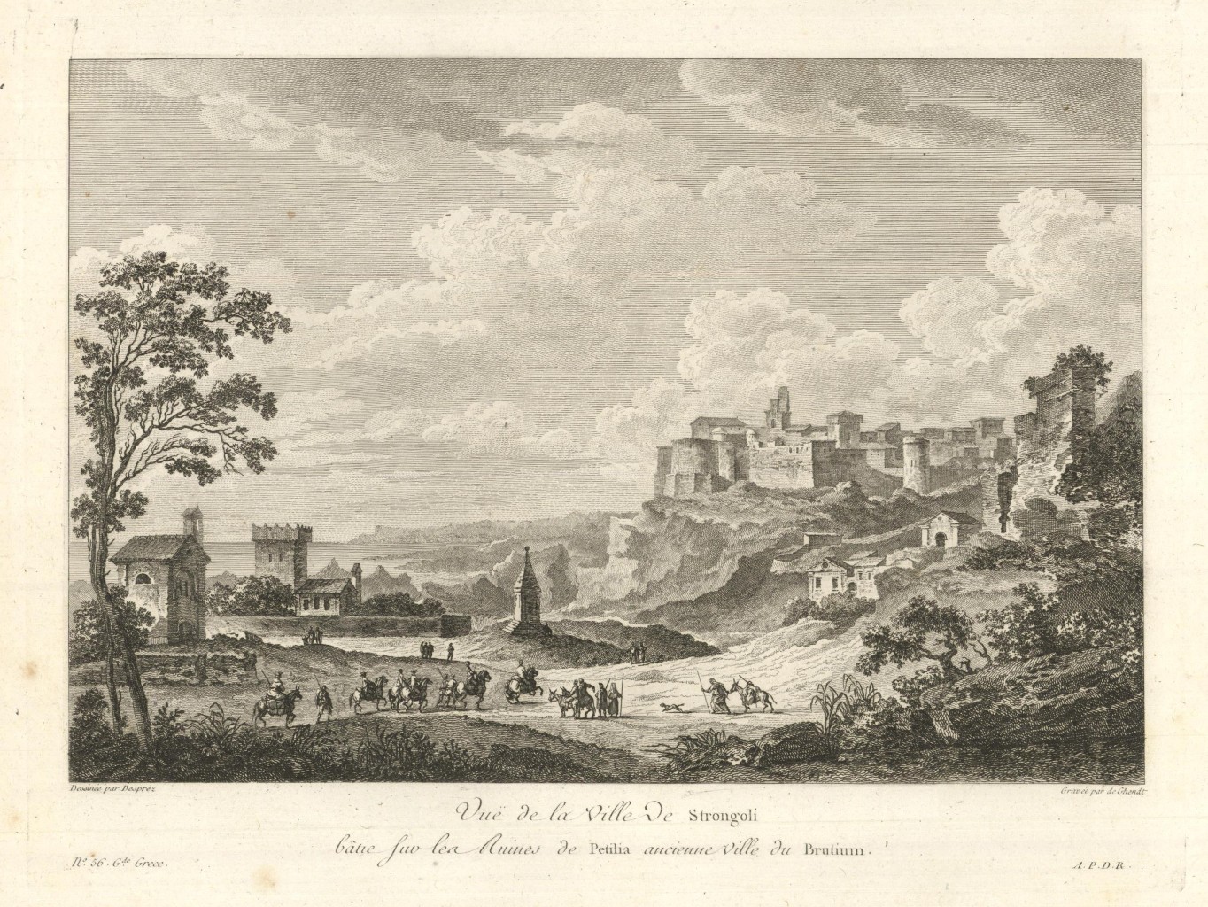 Vue de la Ville de Strongoli bàlie sur les Ruines …