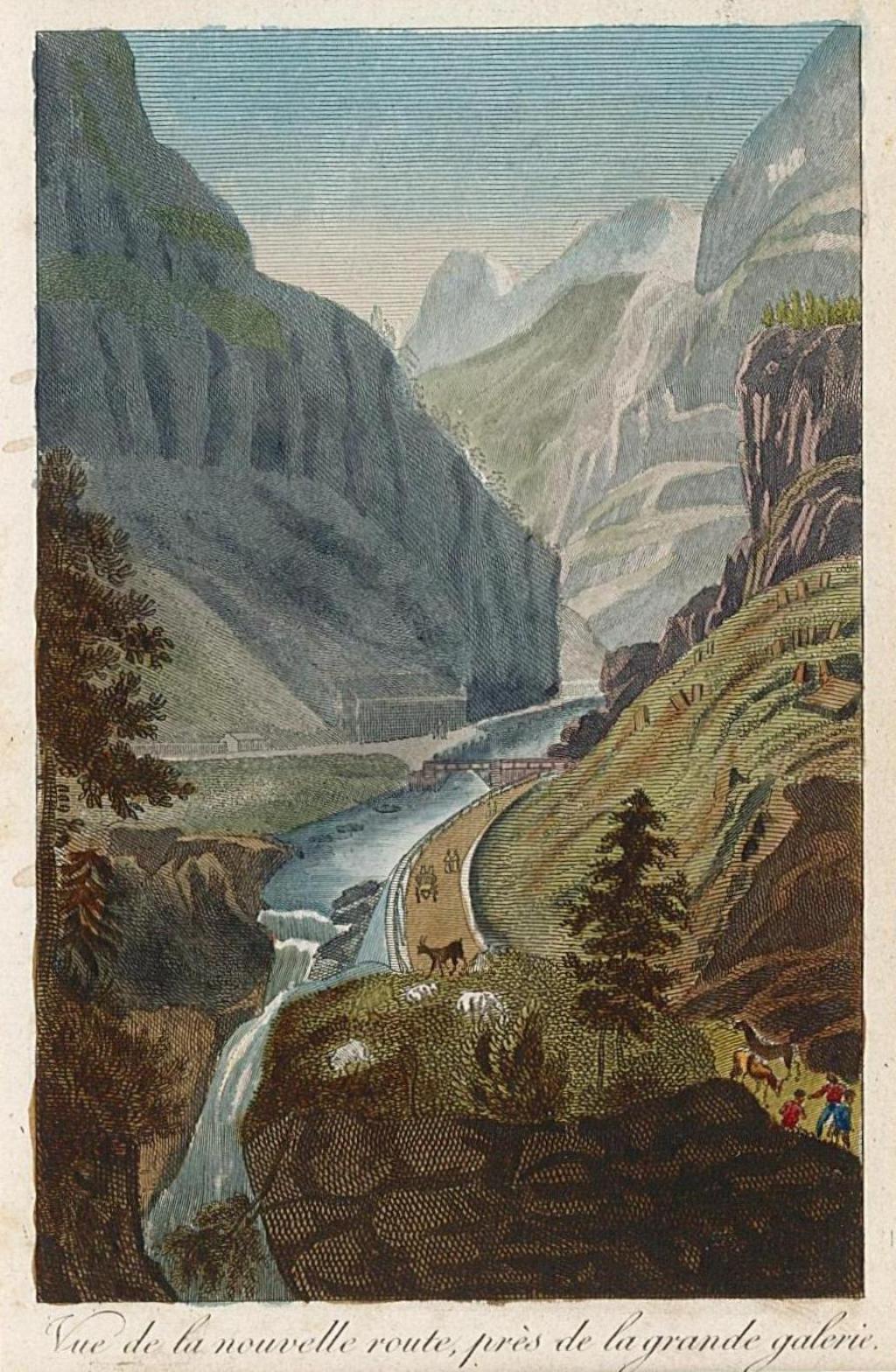 Vue del la nouvelle route, près de la grande galerie