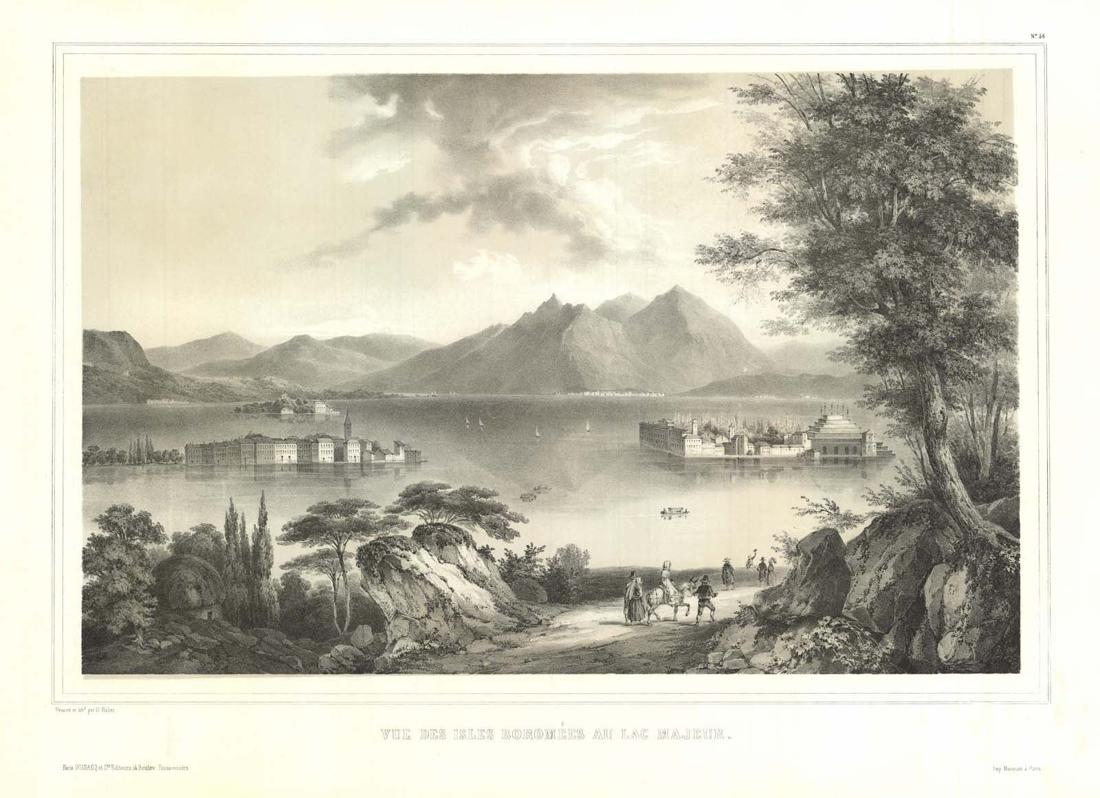 Vue des isles Boromées au Lac Majeur