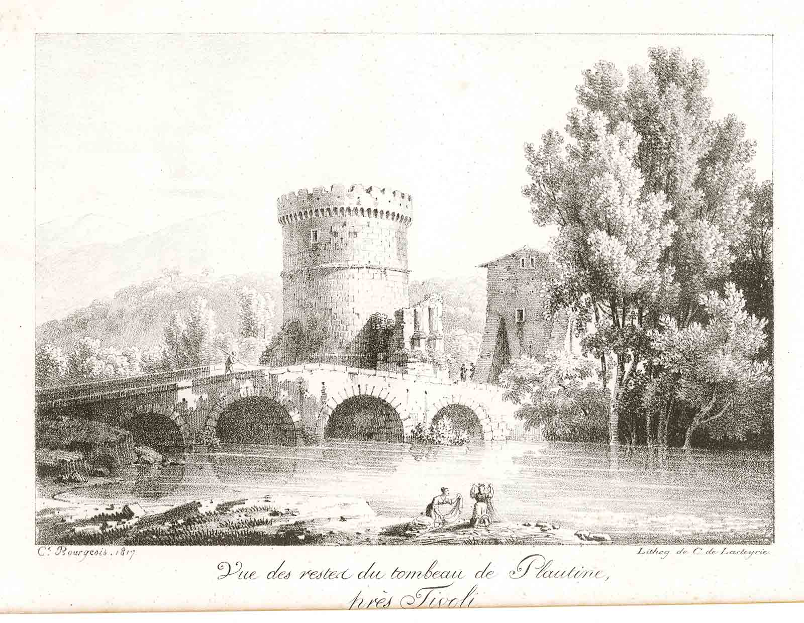 Vue des restes du tombeau de Plautine / près Tivoli