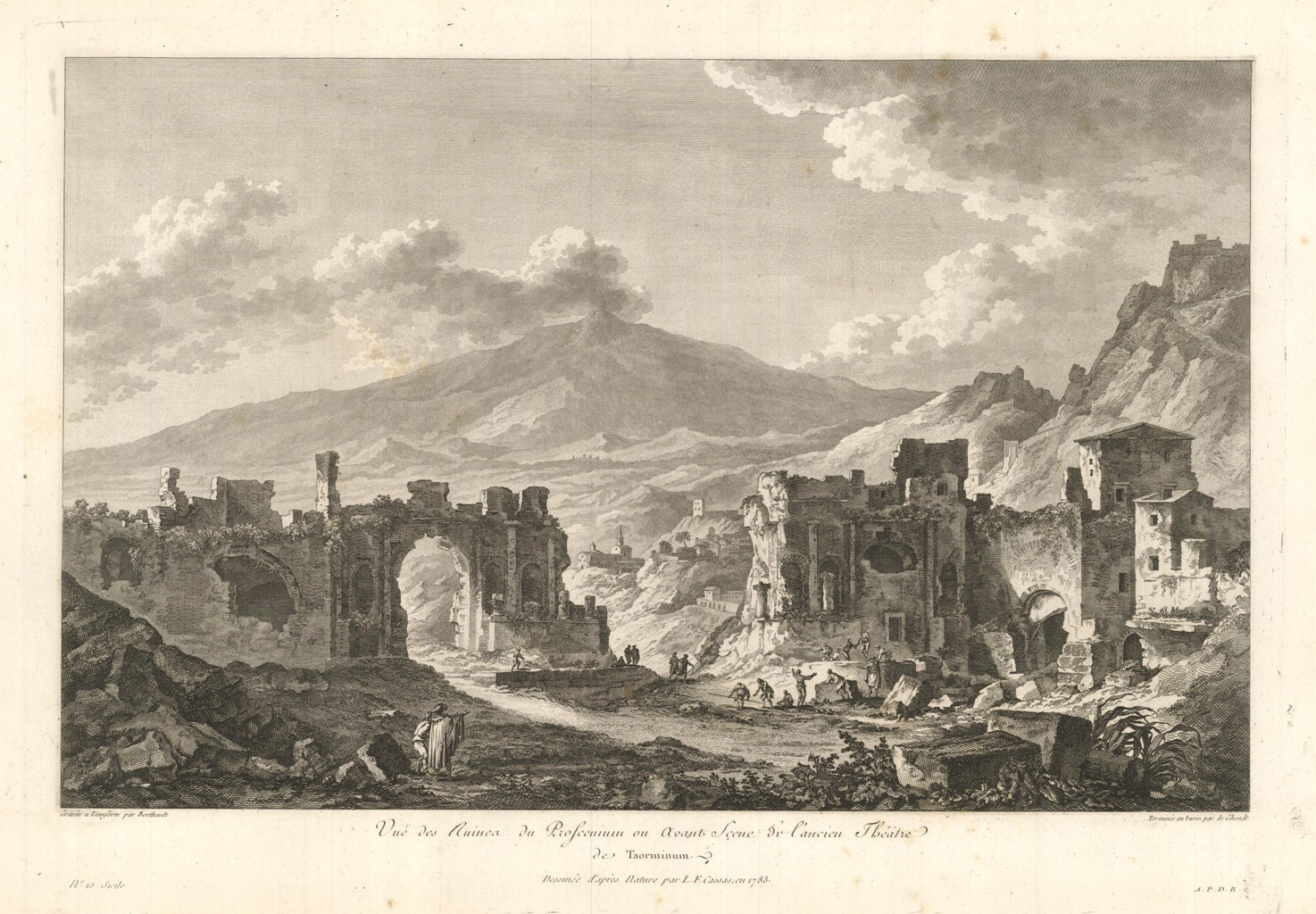 Vue des Ruines du Proscenium ou Avant Scene de l'ancien …