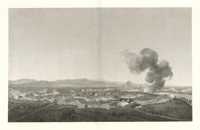 Vue du bourg d'Anghiari, rive droite de l'Adige / La …