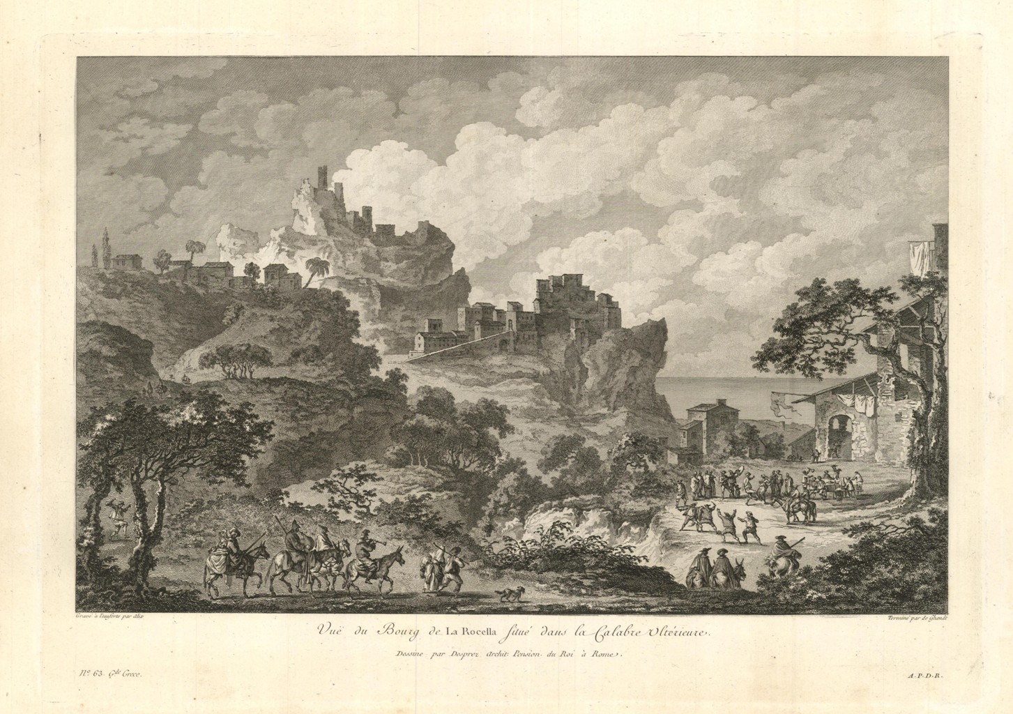 Vue du Bourg de la Rocella situé dans la Calabre …