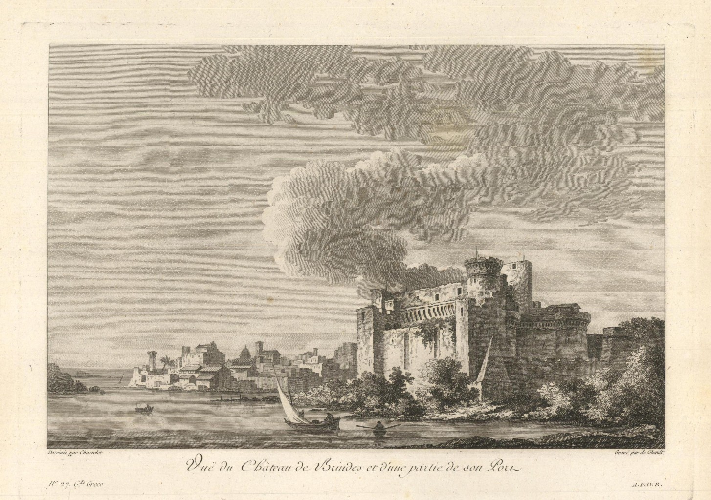 Vue du Chàteau de Brindes et d'une partie de son …