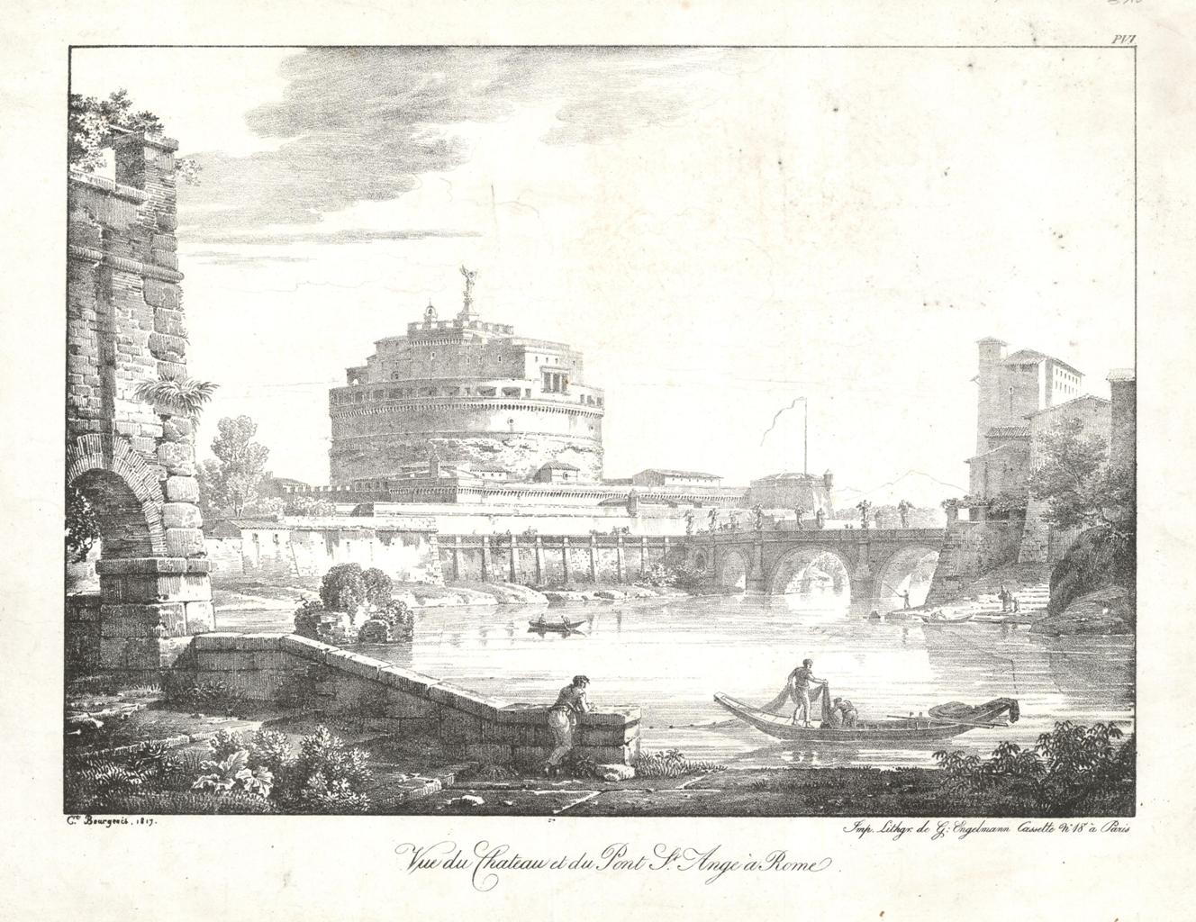 Vue du Chateau et du Pont S.t Ange à Rome