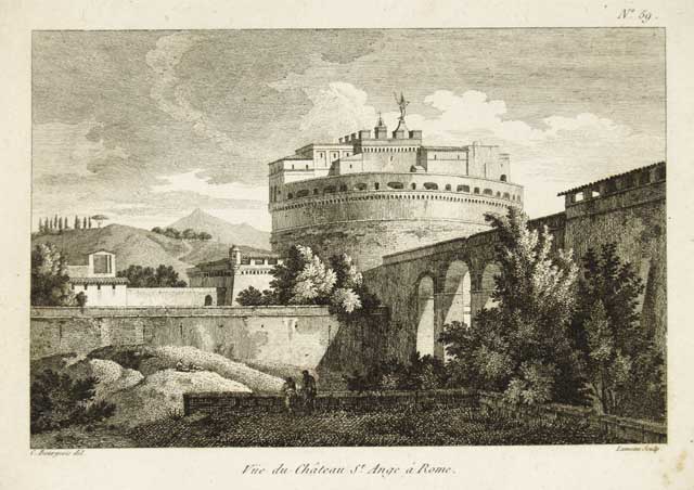 Vue du Chateau St. Ange à Rome