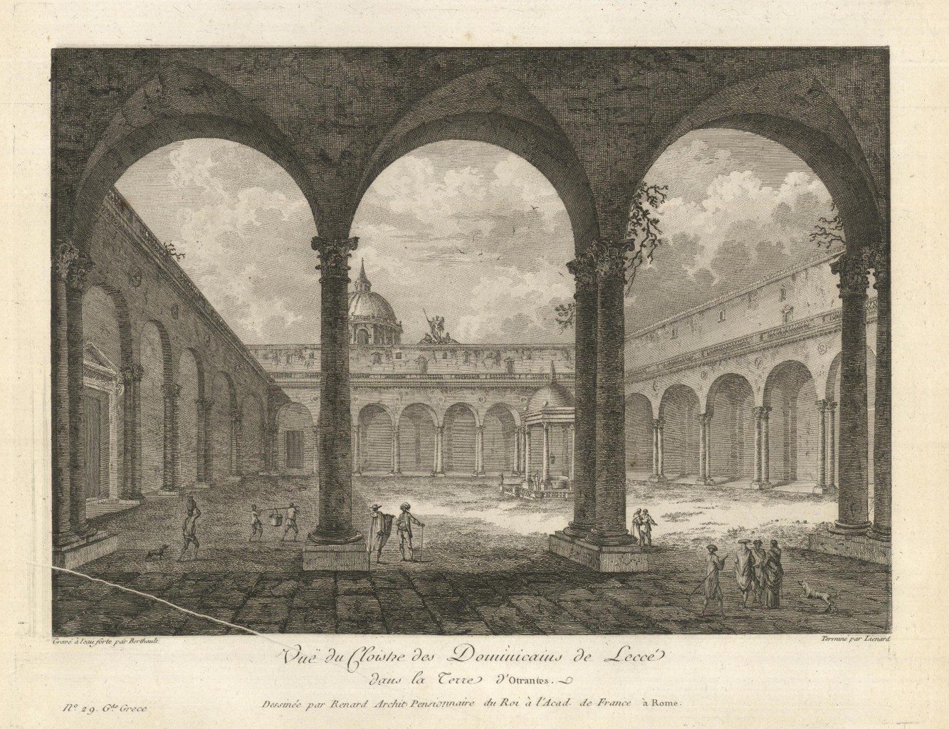 Vue du Cloistre des Dominicains de Lecce dans la Terre …