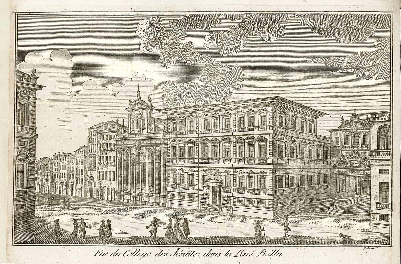 Vue du College des Jésuites dans la Rue Balbi