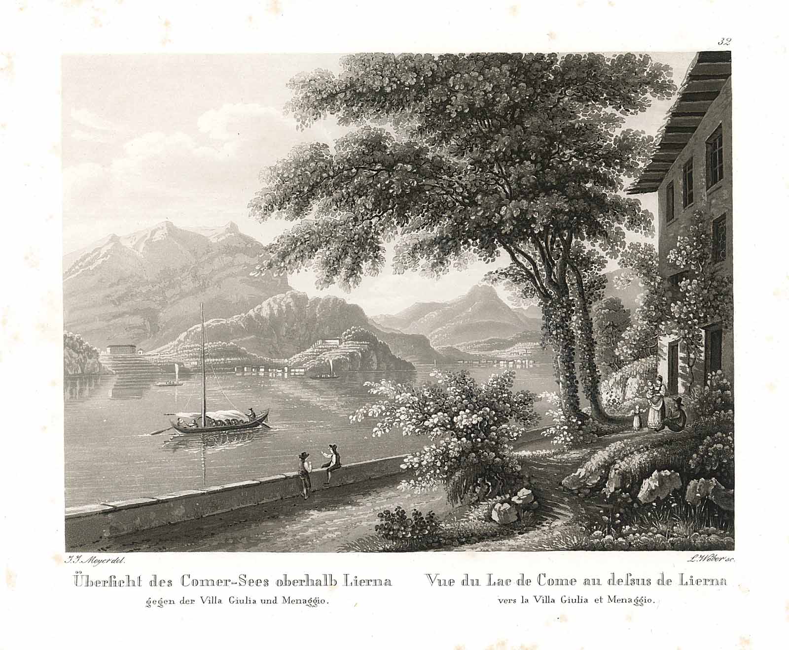 Vue du Lac de Come au dessus de Lierna vers …