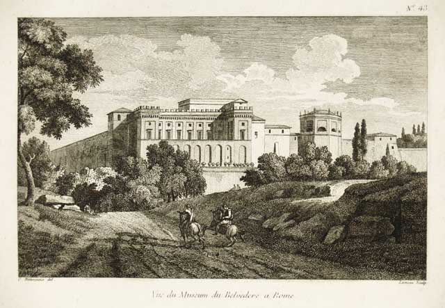 Vue du Museum du Belvedere a Rome