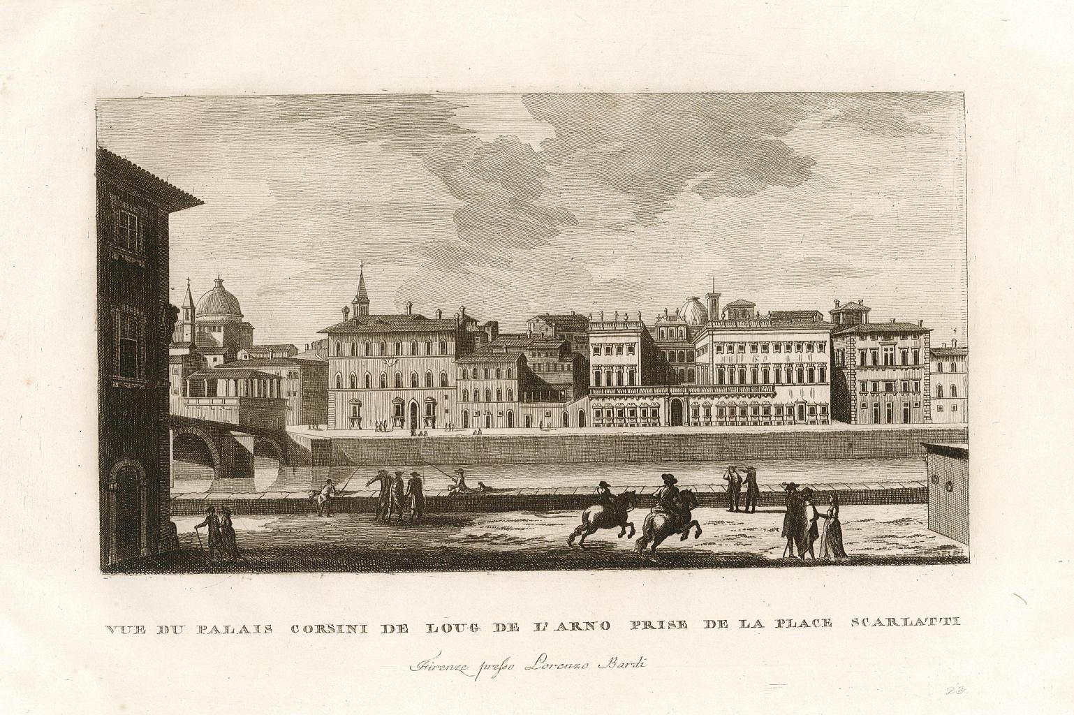 Vue du Palais Corsini de loug de l'Arno prise de …