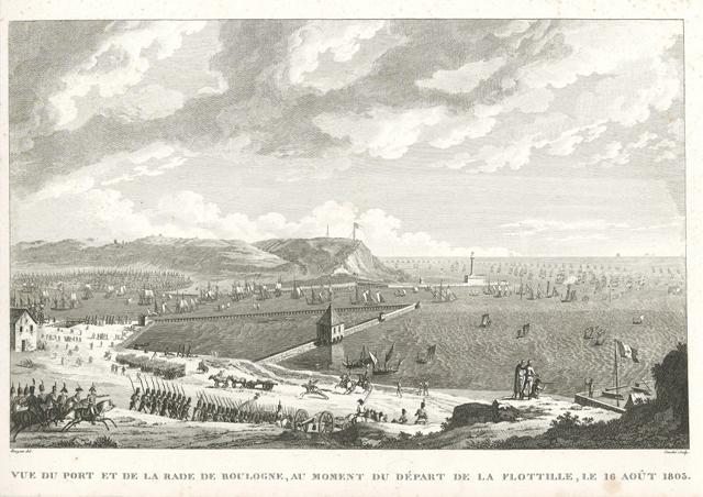Vue du port et de la rade de Boulogne, au …