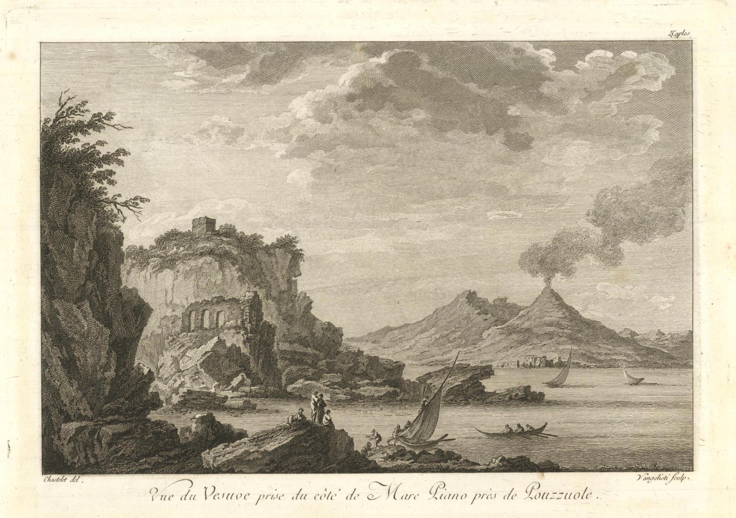 Vue du Vesuve prise du Còte de Mare Piano près …