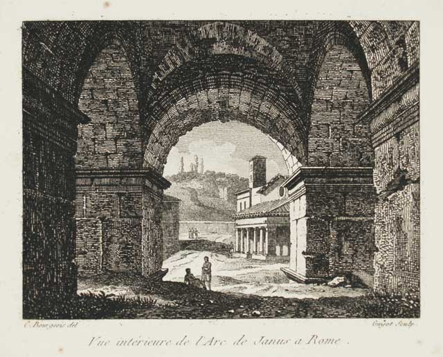 Vue intérieur de l'Arc de Janus a Rome