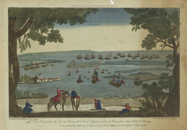 Vue perspective du Port de Porsmouth Ville d'Angleterre, dans le …